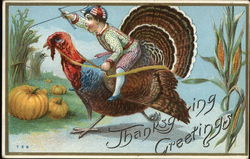 Thanksgiving Greetings Postcard