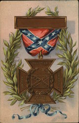 United Daughters of Confederacy Medal Patriotic Postcard Postcard Postcard