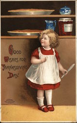 Good Wishes for Thanksgiving Day Children Postcard Postcard Postcard