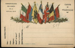 Des Armees De La Republique Flags Postcard Postcard Postcard