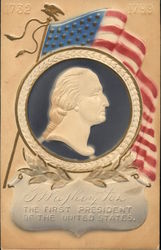 Washington in Seal with Flag Postcard