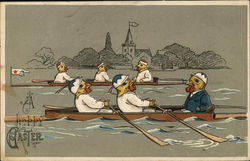 Chicks Rowing, Crew With Chicks Postcard Postcard Postcard