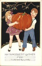 My Sincerest Wishes For Thanksgiving Postcard