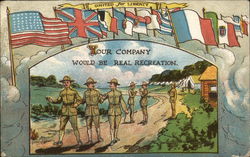 United for Liberty Flags Postcard Postcard Postcard