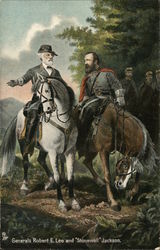 Generals Robert E. Lee and Stonewall Jackson Postcard