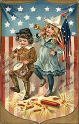 Children of the Flag Patriotic Postcard Postcard Postcard