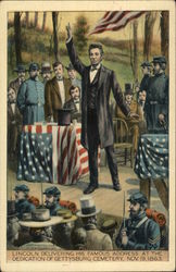 Lincoln's Famous Gettysburg Address Civil War Postcard Postcard Postcard