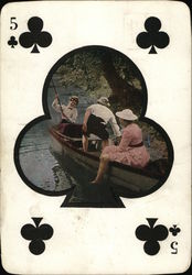 5 of Clubs Postcard Postcard Postcard