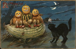 Scary Halloween Postcard Postcard Postcard