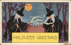 Halloween Greetings Postcard