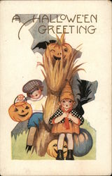 A Halloween Greeting Postcard Postcard Postcard