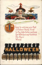 Halloween Greeting Postcard