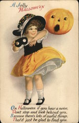 A Jolly Halloween Postcard Postcard Postcard