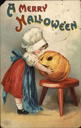 A Merry Halloween Postcard