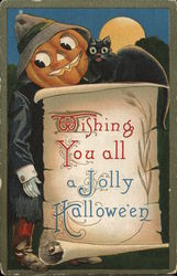 Wishing You All A Jolly Halloween Postcard