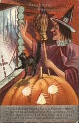 Halloween Precautions Postcard