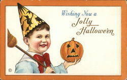 Wishing You a Jolly Halloween Postcard Postcard Postcard