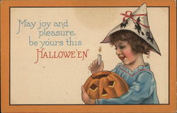 May Joy And Pleasure Be Yours This Halloween Postcard