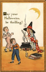 May Your Halloween Be Thrilling Postcard Postcard Postcard