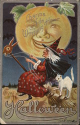 Charms of the Witching Hour Halloween Postcard Postcard Postcard