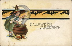 Halloween Greeting Postcard Postcard Postcard