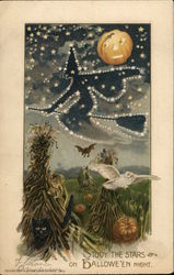 Study the Stars on Halloween Night Postcard Postcard Postcard