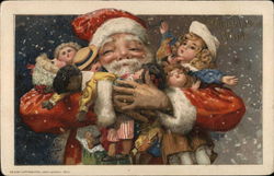 Santa's Arms are Full Angels Postcard Postcard Postcard