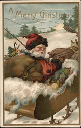 A Merry Christmas Santa Claus Postcard Postcard Postcard