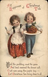 All happiness at Christmas Tide Postcard