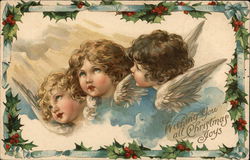 Wishing You All Christmas Joys Angels Postcard Postcard Postcard