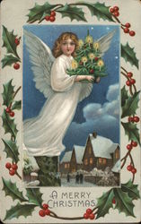 A Merry Christmas Angels Postcard Postcard Postcard