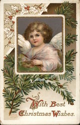 With Best Christmas Wishes Angels Postcard Postcard Postcard