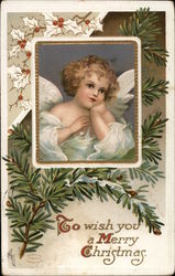 To Wish You a Merry Christmas Angels Postcard Postcard Postcard