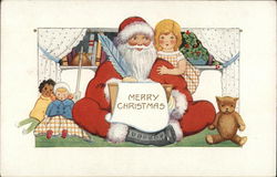 Merry Christmas Children Postcard Postcard Postcard