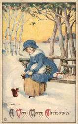 A Very Merry Christmas Postcard Postcard Postcard