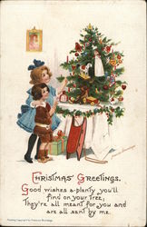 Christmas Greetings Children Postcard Postcard Postcard