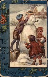 To Wish You a Happy Christmas Children Postcard Postcard Postcard