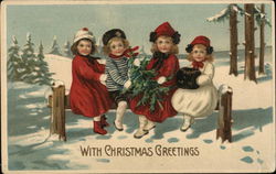 With Christmas Greetings Postcard