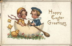 Happy Easter Greetings Postcard