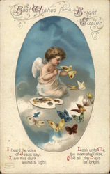 Best Wishes for a Bright Easter With Angels Postcard Postcard Postcard