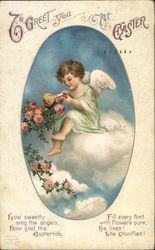 To Greet You At Easter With Angels Postcard Postcard Postcard