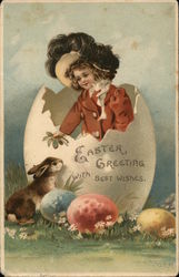 Easter Greeting with Best Wishes Postcard