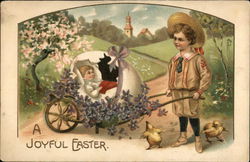 A Joyful Easter With Children Postcard Postcard Postcard