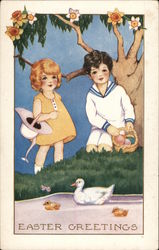 Easter Greetings Postcard