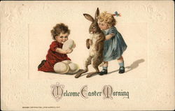 Welcome Easter Morning With Children Postcard Postcard Postcard