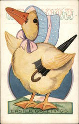 Easter Greetings With Chicks Postcard Postcard Postcard