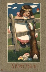 A Happy Easter With Children Postcard Postcard Postcard