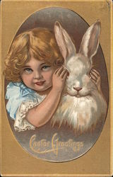 Easter Greetings With Children Postcard Postcard Postcard