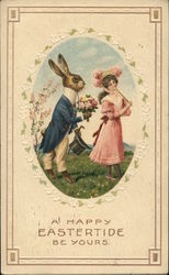 A Happy Eastertide Be Yours With Bunnies Postcard Postcard Postcard