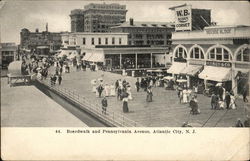 Boardwalk and Pennsylvania Avenue Atlantic City, NJ Postcard Postcard Postcard